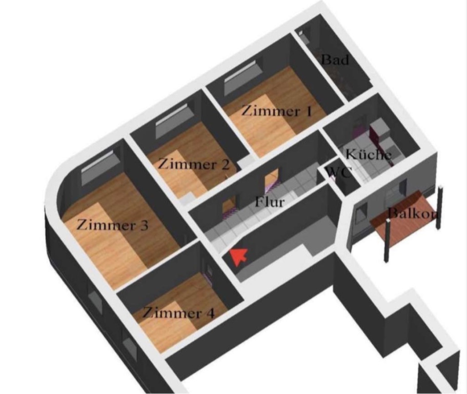 Wohnung Oststadt Basteistraße  45 - Grundriss