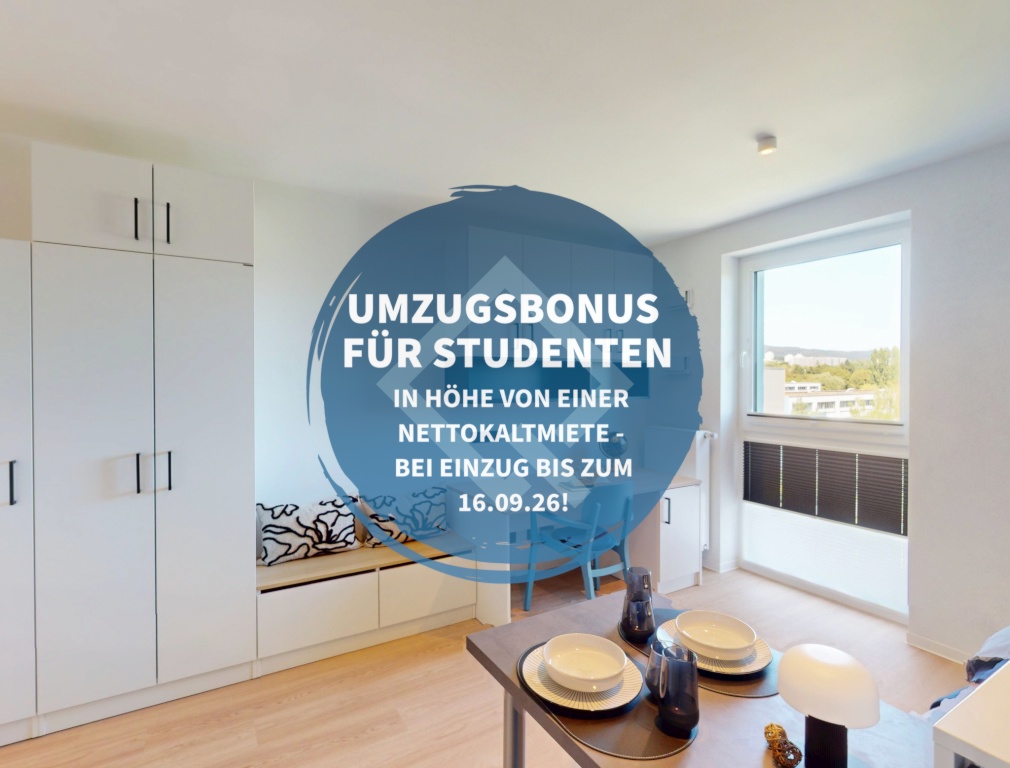 1 Monat mietfrei! Urban leben & studieren – dein möbliertes Apartment im Quartillion