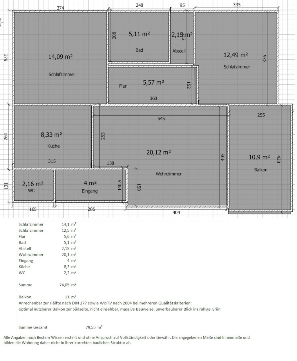 Uni gegenüber! -Ideal für Studenten. Sonnige Whg. mit Balkon – Am Weidengraben 196, 54296 Trier Kürenz – Vorschaubild 12