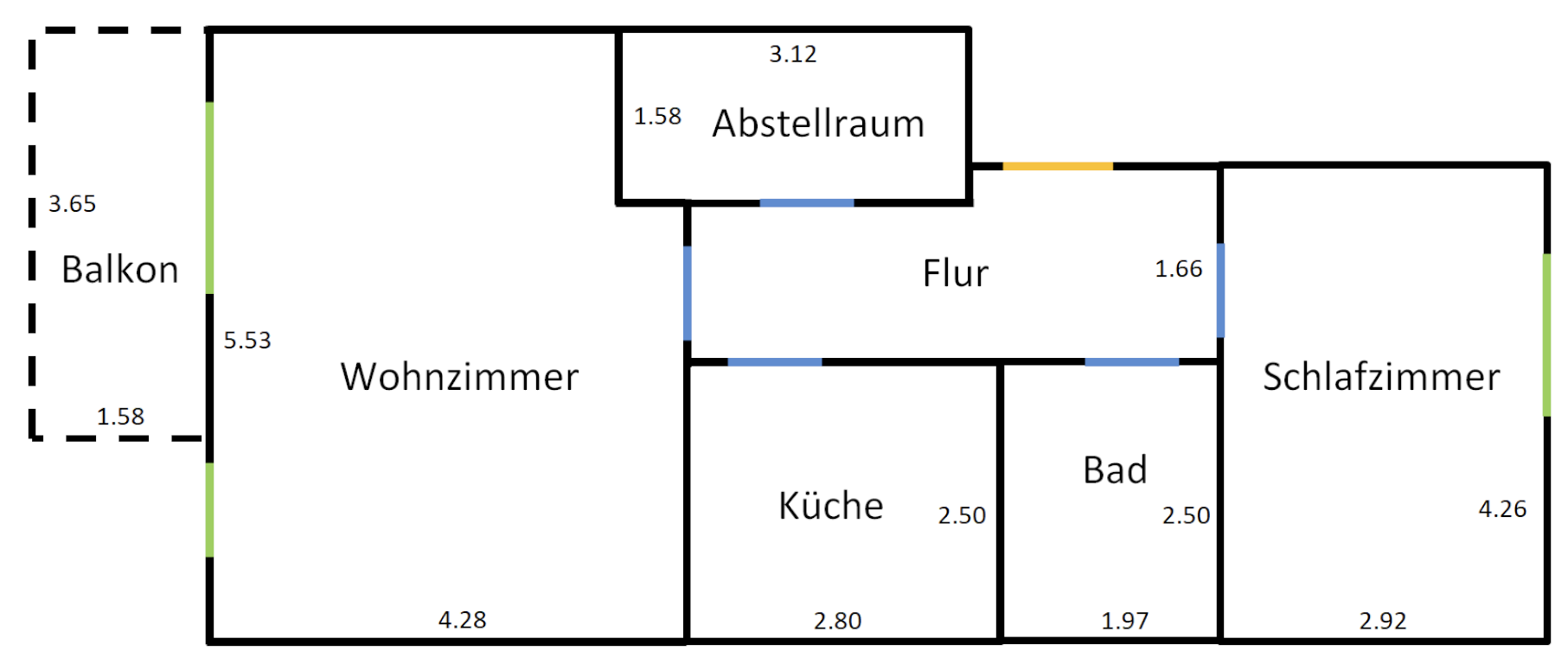 geräumige 2 Raum Wohnung mit Balkon und Parkplatz – Karl-Marx-Platz 3a, 17489 Greifswald Greifswald – Vorschaubild 2