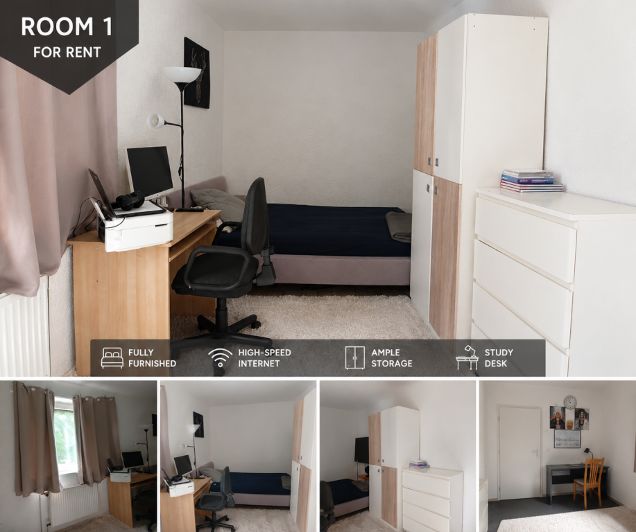 🏠 Fully Furnished Room for Rent in Darmstadt City Center – Mollerstraße, 64289 Darmstadt Darmstadt – Vorschaubild 2