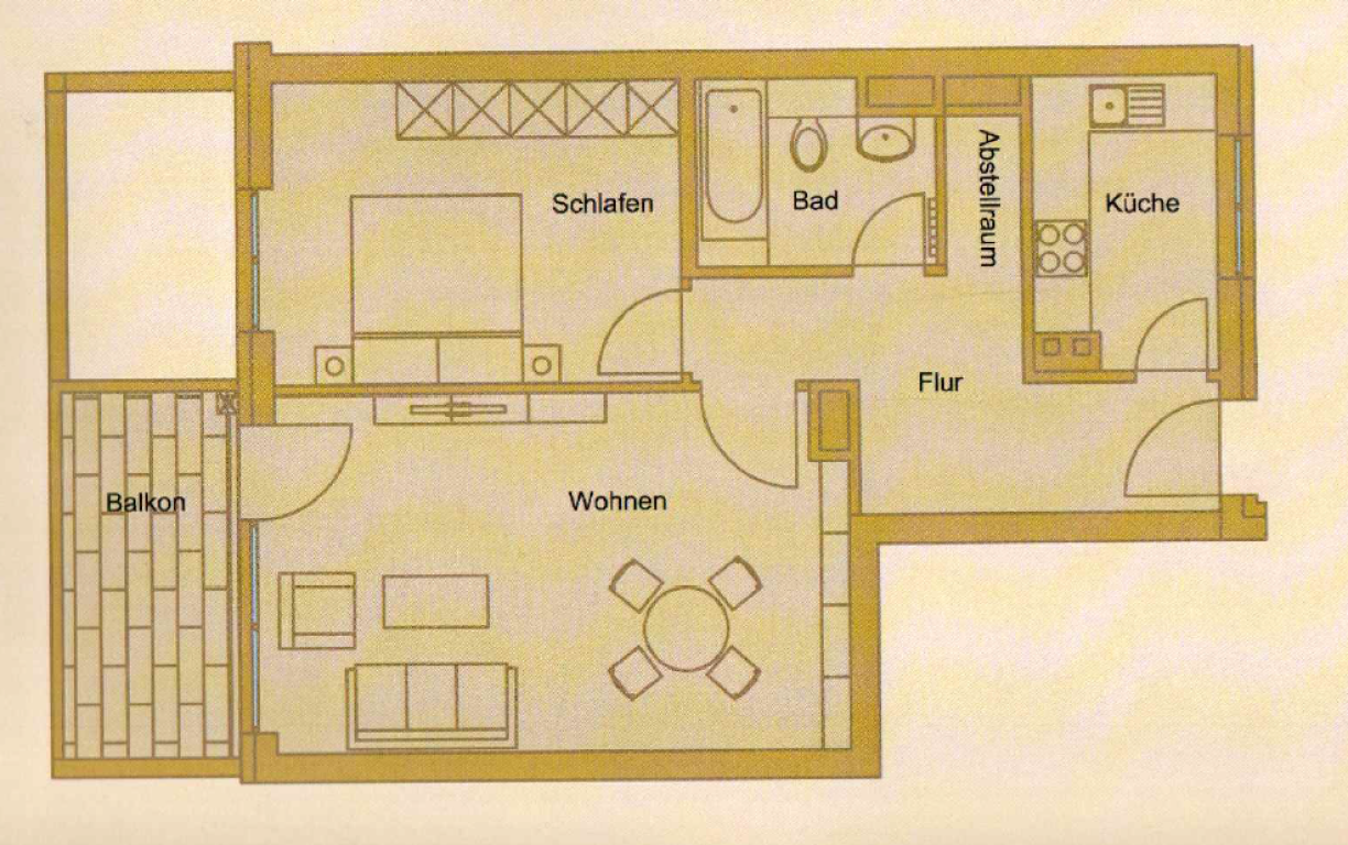 ab 1.10.2026 - 2 – Zimmer Wohnung 61qm Elisabethenstr. 54 64283 Darmstadt zu vermieten