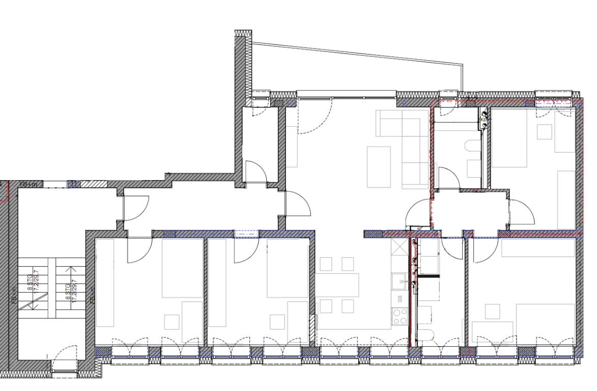 Habitación en WG Innenstadtring Hafenstraße - Grundriss