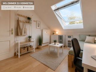 Anzeigenbild: 10 Min bis KIT! Neumöbliertes Zimmer im Einfamilienhaus - WG Neugründung