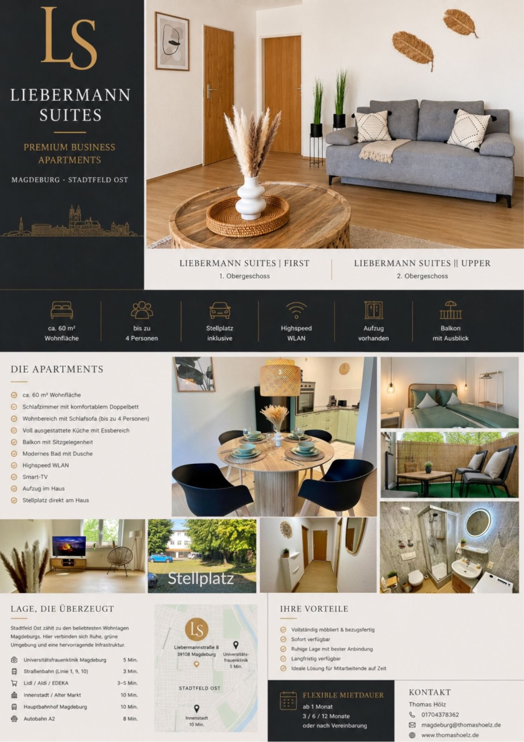 MD SFO | Suite First Option – möblierte 2 ZKB zentral – Balkon & Parkplatz wartet löffelfertig auf Sie! Ab 1.9 - befristet 6 bis 12 M - sofort einziehen! – Liebermannstraße 8, 39108 Magdeburg Stadtfeld Ost – Vorschaubild 19