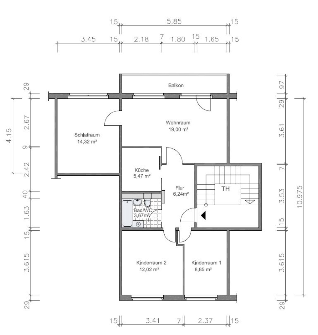 Wohnung Gera Kastanienstraße 5 - Grundriss