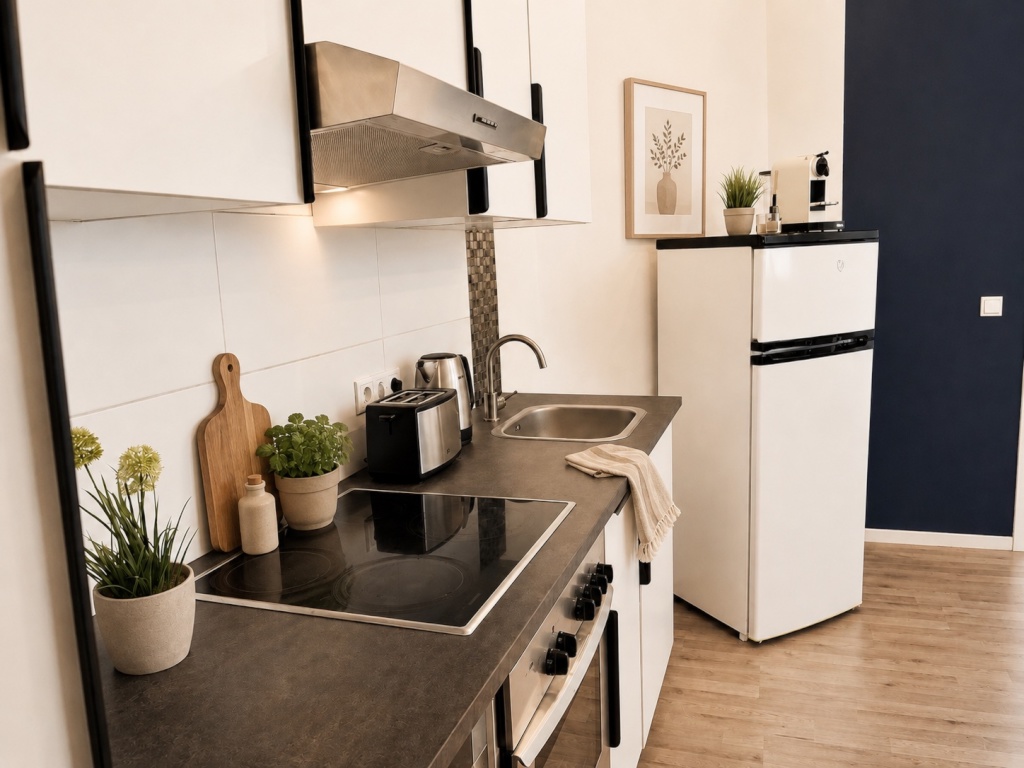 Großzügige 2,5-Zimmer-Altbauwohnung im urbanen Loft-Stil – möbliert, modern & ideal für 2–4 Personen; komplette Warmmiete All in! – 97082 Würzburg Zellerau – Vorschaubild 2