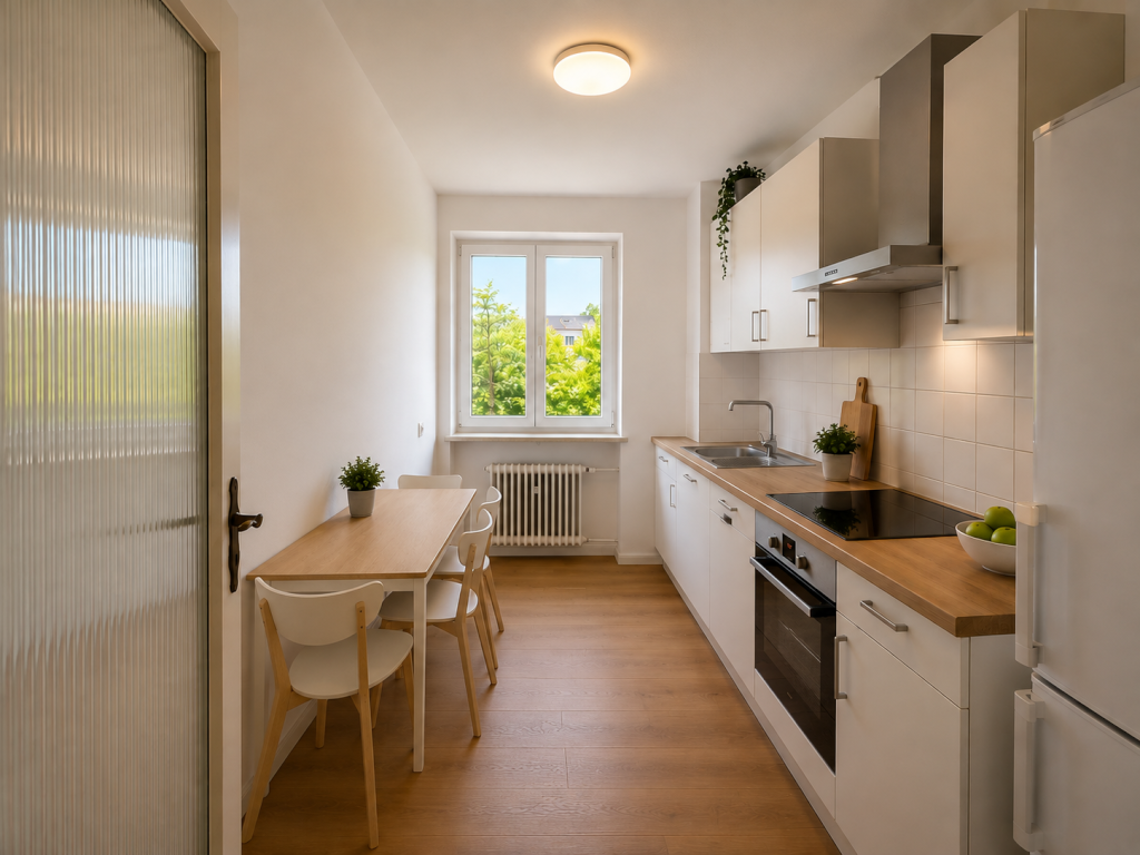 Flatshare Moosach Meggendorferstraße 33 - Küche, visualisierung nach Renovierung