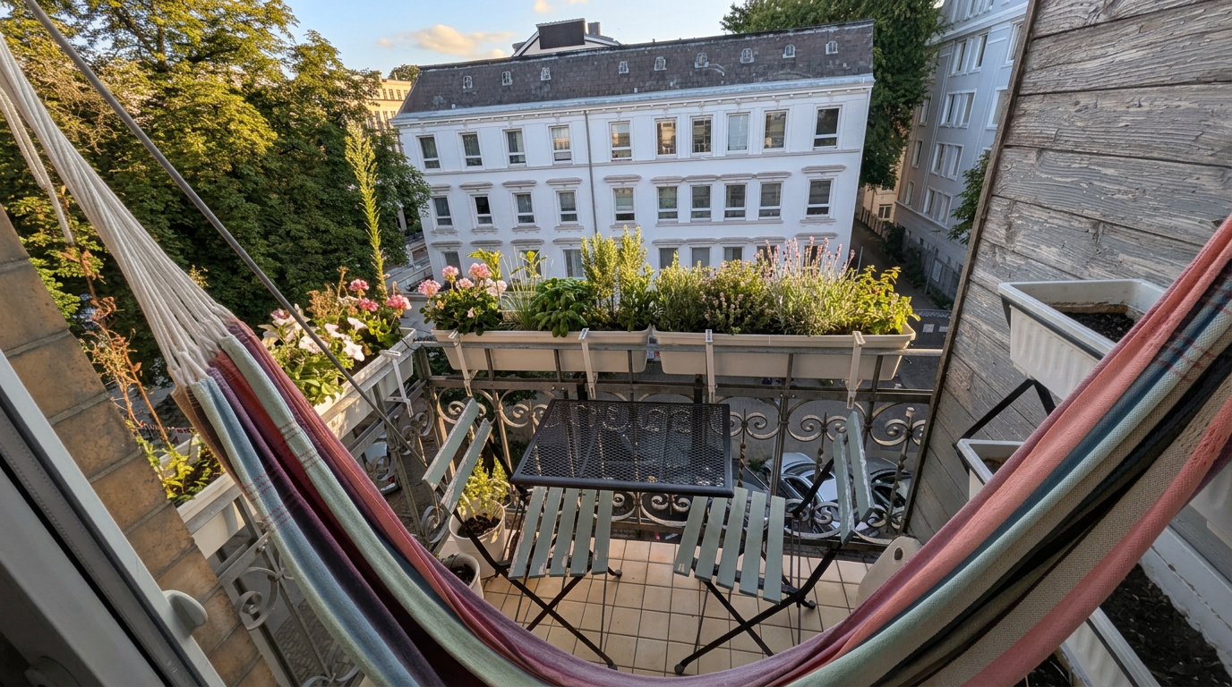 Flat Eppendorf Erikastraße - Balkon