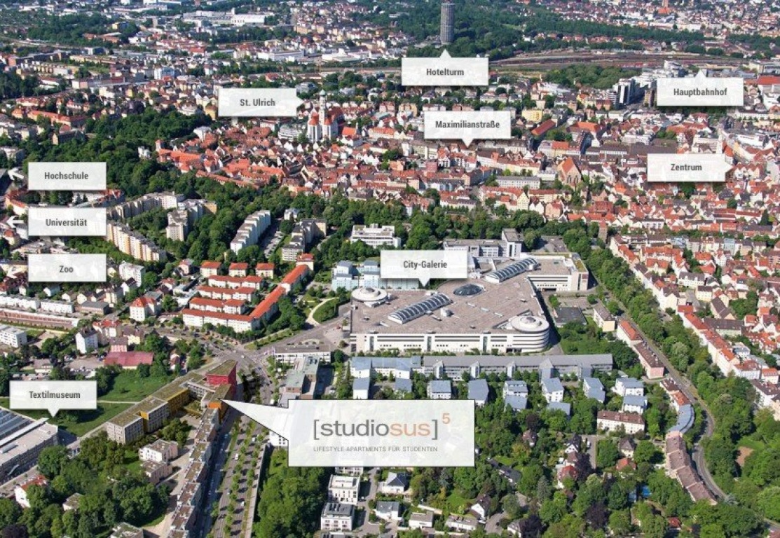 Modernes 1-Zimmer-Apartment für Studenten und Auszubildende – Nagahama-Allee 76, 86153 Augsburg Textilviertel – Vorschaubild 10