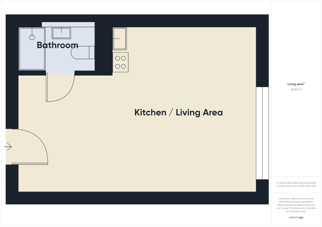 1 Room Flat Frankfurt-Riedberg Altenhöferallee - Grundriss