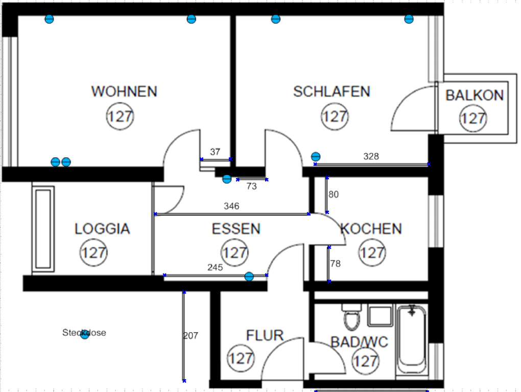 Exklusive 2,5-Zimmer-Wohnung (64 m2) in München – voll möbliert, 1 Loggia plus 1 Balkon, U-Bahn fußläufig