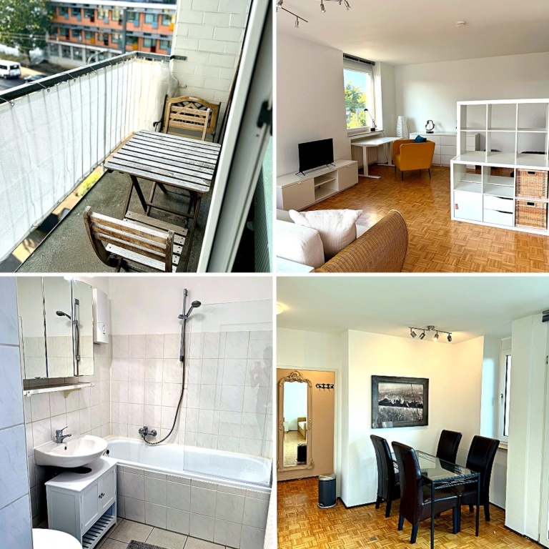 Möblierte 1-Zimmer-Wohnung mit Balkon in Düsseldorf-Benrath – 40597 Düsseldorf Benrath – Vorschaubild 2