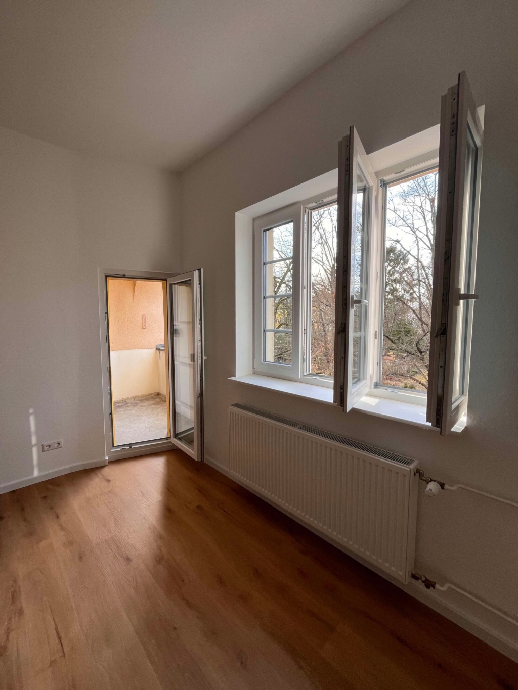 Apartamento Schmargendorf Kirchstr.  6 - Wohnzimmer mit Blick zum Balkon