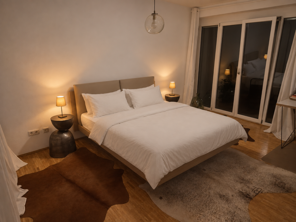 Ruhiges Zimmer mit Bad und Terrasse zum Oktoberfest