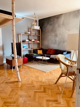 2-Zimmer-Altbauwohnung mit Fischgrätenparkett + Hochbett / Langfristige Untermiete — photo 1