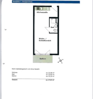 Anzeigenbild: 1-Zimmer-Wohnung in Konstanz Fürstenberg