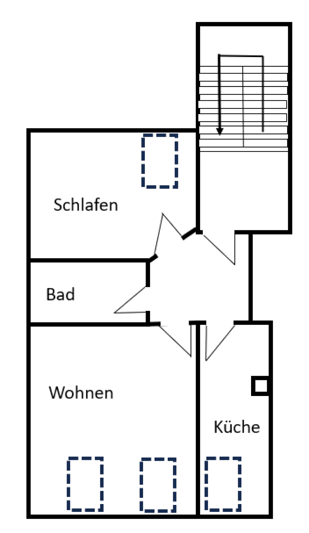 Frisch sanierte 2 Zimmer- Wohnung – 7546 Jena Gera – Vorschaubild 3