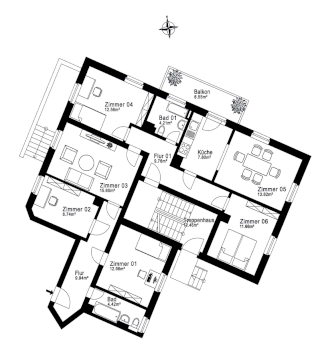 Helle 114 m2 Wohnung mit 5 Zimmern, offener Wohnküche & 2 Bädern in Leipzig