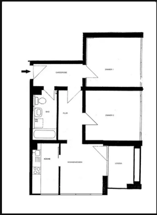 Imagen del anuncio: 2,5-Zimmer-Wohnung in Uni-Nähe