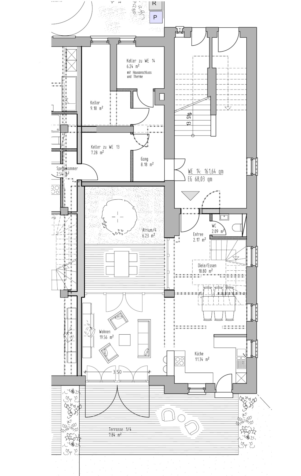 3er-WG in einzigartigem Reihenendhaus in Leipzig-Gohlis – 3 Zimmer, Wohnküche, Atrium & Garten