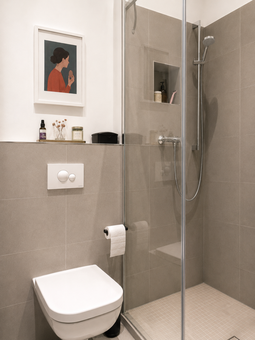 Wohnung Prenzlauer Berg Chodowieckistraße - Badezimmer mit Walk-In Dusche