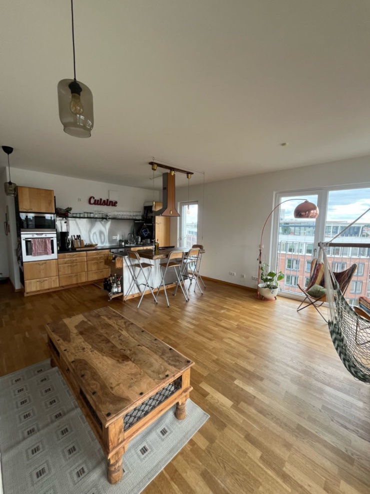 Penthouse‐Studio mit Skyline‐Panorama – Leipzig Schleußig