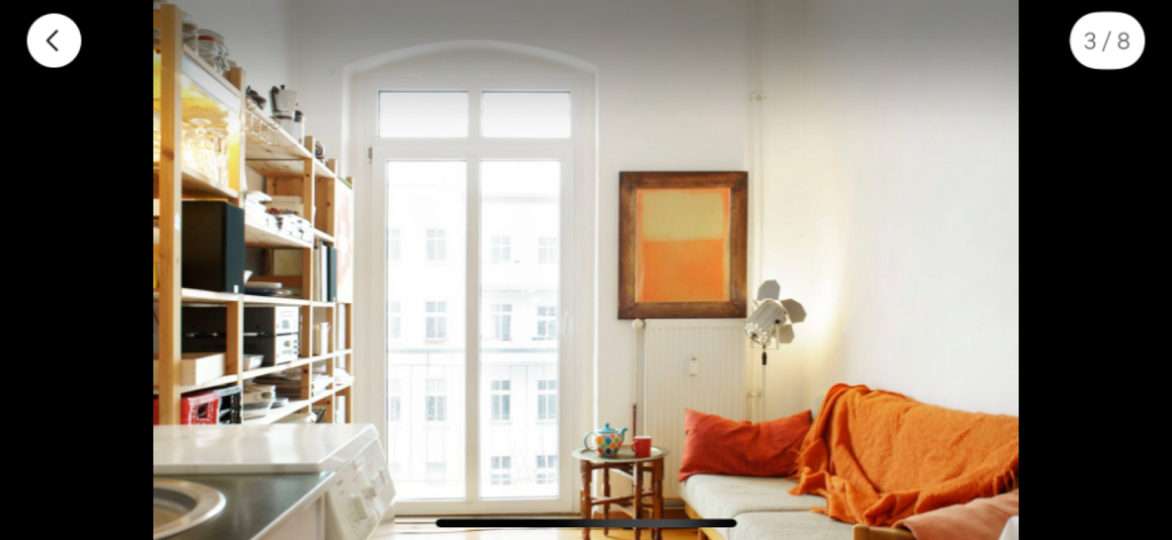 Wohnung Mitte Kastanienallee 50 - Küche mit Balkon