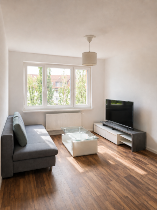 Furnished, bright 2-room apartment in Leipzig-Eutritzsch with fitted kitchen