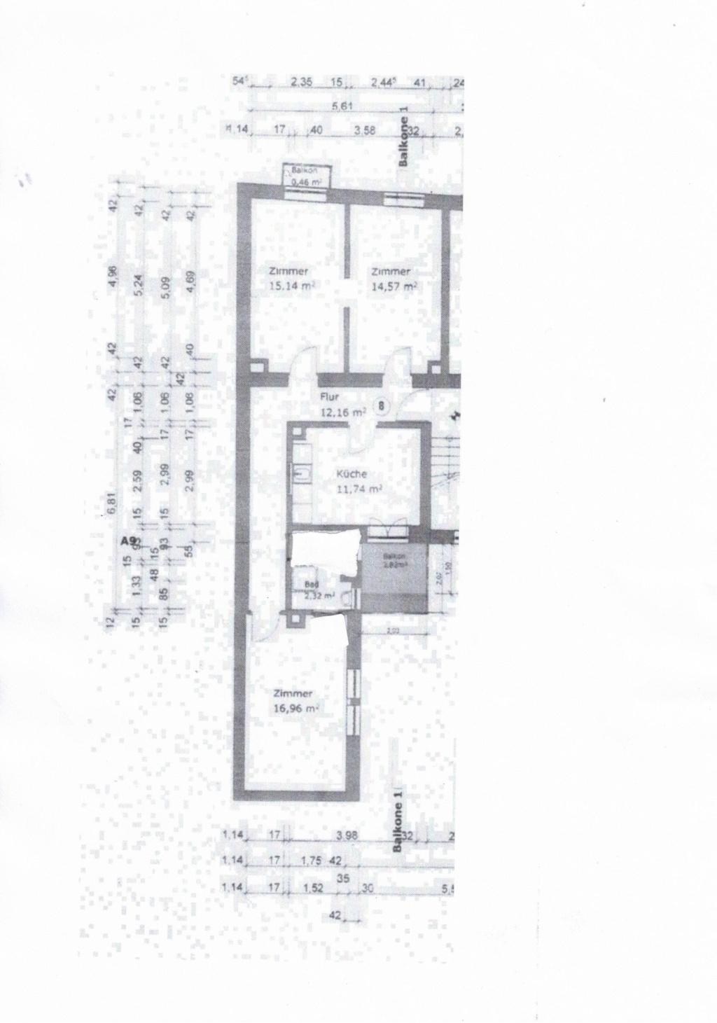 Schöne 3ZKB Altbauwohnung in ruhiger Lage mit 2 Balkonen Schwetzinger Stadt nahe Hbf und Hochschulen – 68165 Mannheim Schwetzingerstadt – Vorschaubild 10