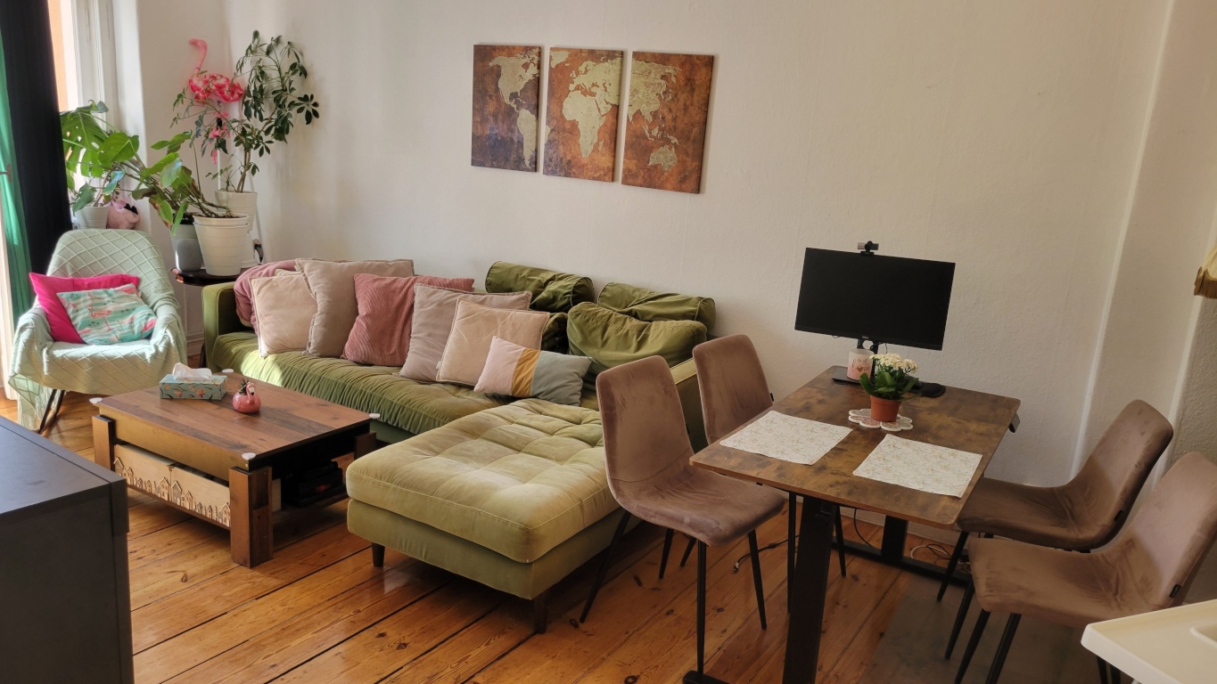 Gemütliche, möblierte 3-Zi-Altbau-Wohnung in Moabit/Charlottenburg (gute Home Office Möglichkeit)