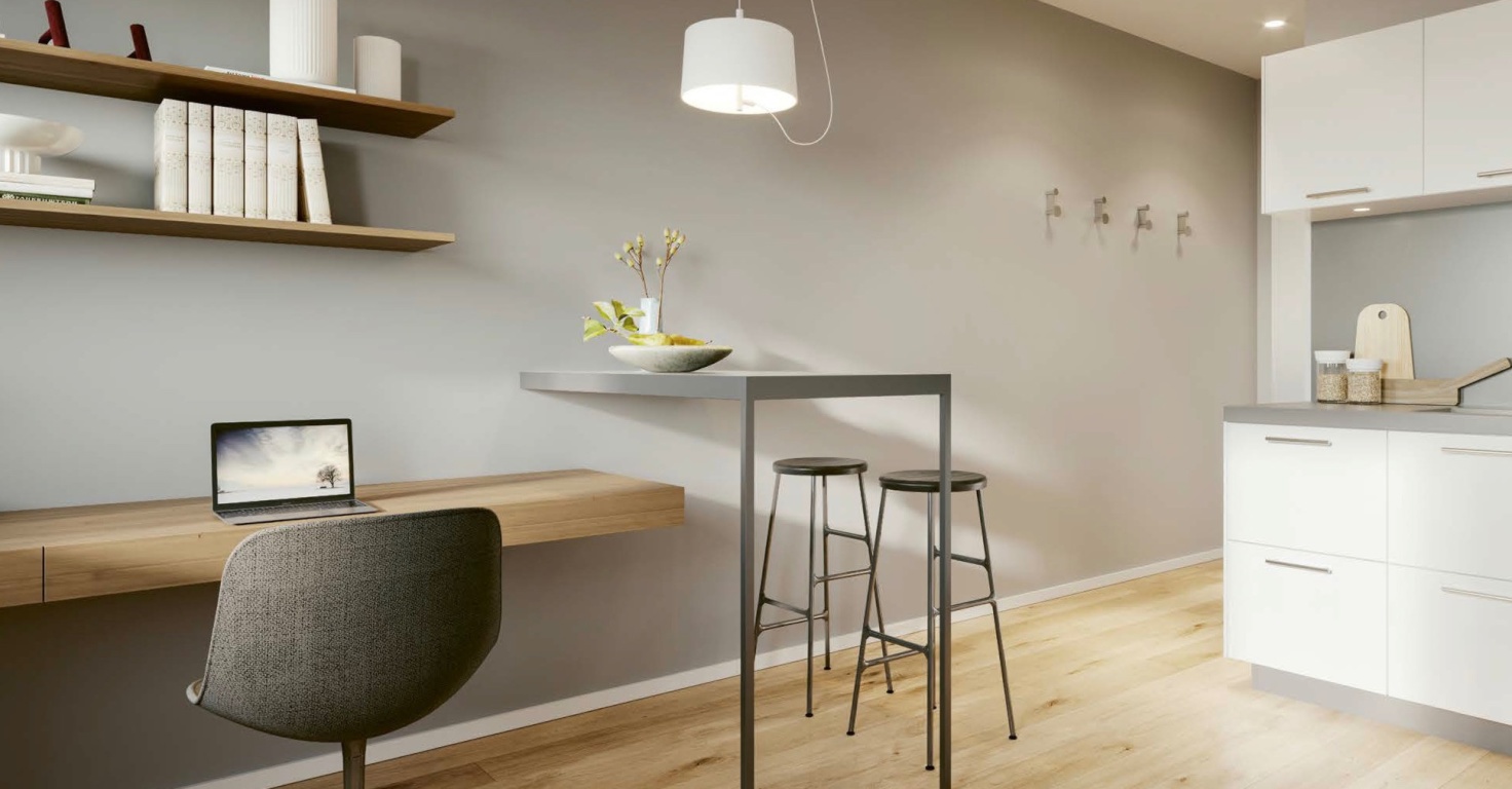 1-Zimmer-Apartment für Studierende im Livinit Würzburg – 20 m2, TG- und Motorradstellplatz – 97076 Würzburg Grombühl – Vorschaubild 4