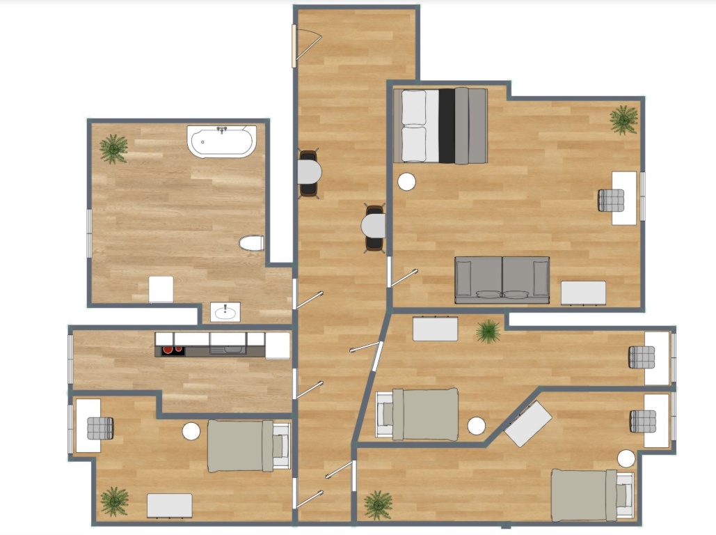 Habitación en WG Südvorstadt Arthur-Hoffmann-Straße 76 - Grundriss
