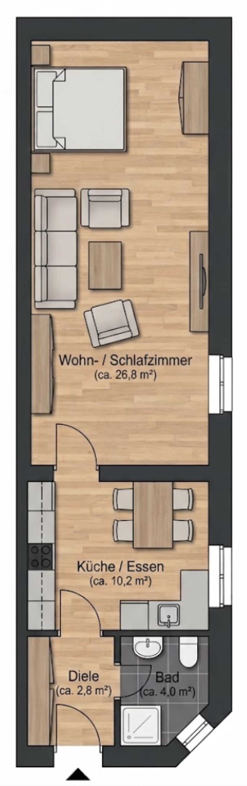 1-Zimmer-Wohnung Aachen Stolbergerstraße - Bild 1