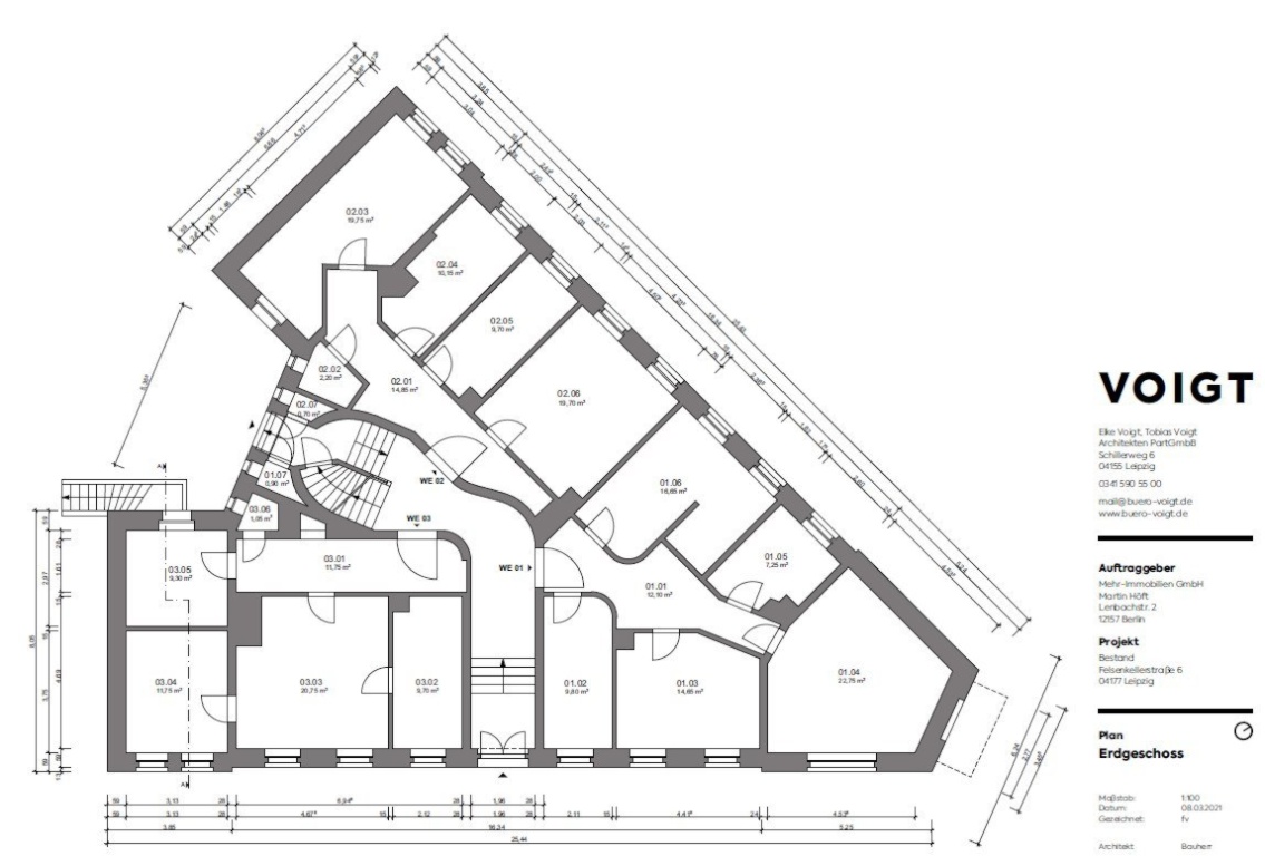 Habitación en WG Lindenau Felsenkellerstraße 6 - Grundriss
