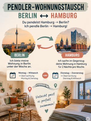 BERLIN ↔ HAMBURG: PENDLER-WOHNUNGSTAUSCH GESUCHT | AB JANUAR 2027 — photo 1