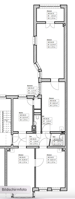 Anzeigenbild: Unsanierte 4-Raum-Altbau-Wohnung (110qm) südlich Melanchtonplatz  für 3 Jahre befristet für 350,-€ Kaltmiete; frei ab Dezember 2026