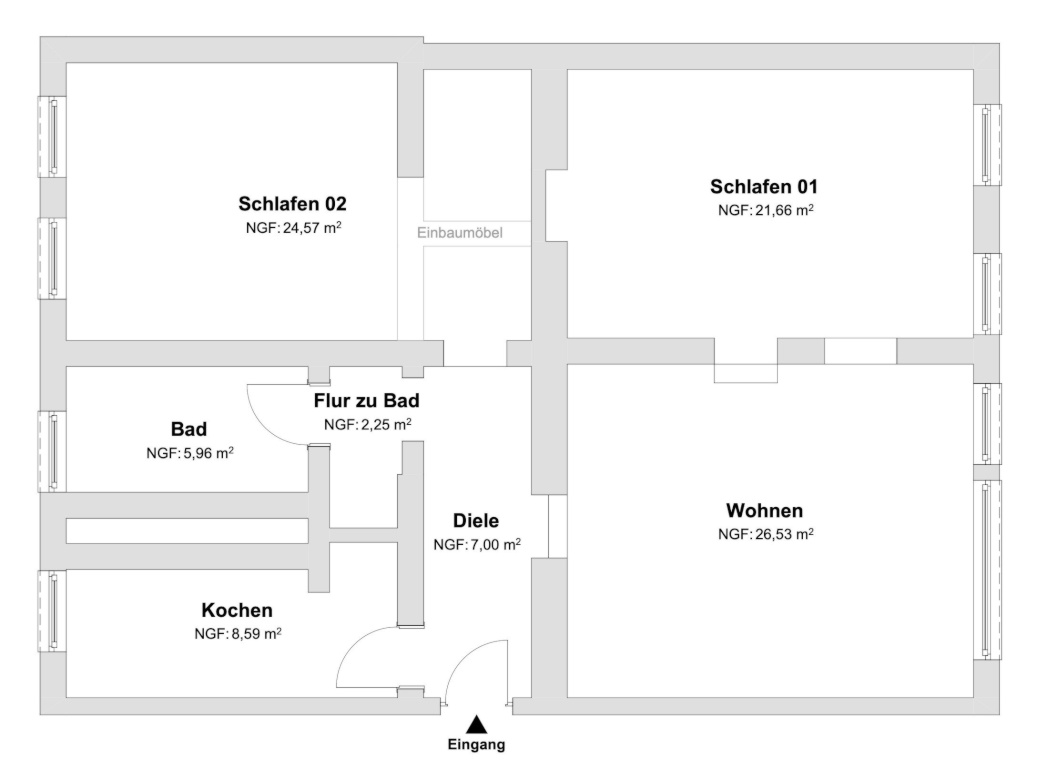 Wohnung Kreuzberg Lausitzer Str. - Floor plan