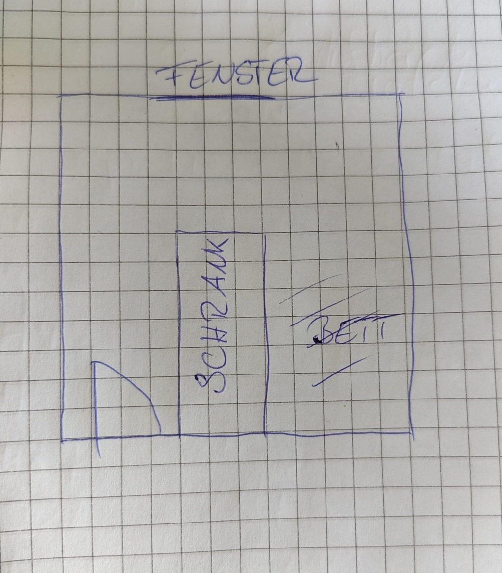 WG-Zimmer München Peter-Vischer str - Grundriss vom Zimmer da es auf den Bildern immer klein wirkt