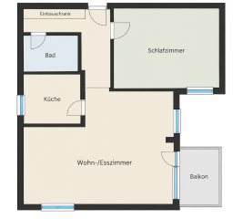 Anzeigenbild: Helle 2-Zimmer-Wohnung mit Balkon & Weitblick in ruhiger Lage