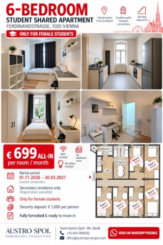 Möbliertes WG-Zimmer, 11 m², Leopoldstadt, Leopoldstadt