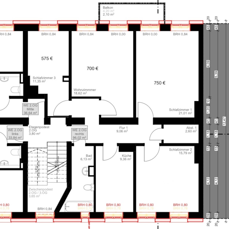 WG-Zimmer Oberschöneweide Wattstraße - Grundriss