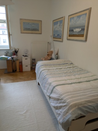 1 helles möbliertes Zimmer