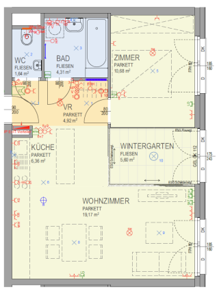 2-room flat with winter garden, 53 m², Penzing, Penzing