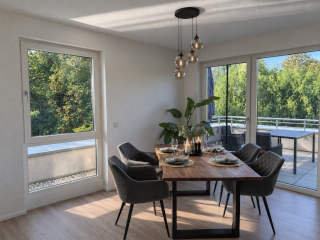 Moderne, möblierte 2,5-Zimmer-Wohnung mit Balkon und Blick ins Grüne – Untermiete 6-12 Monate