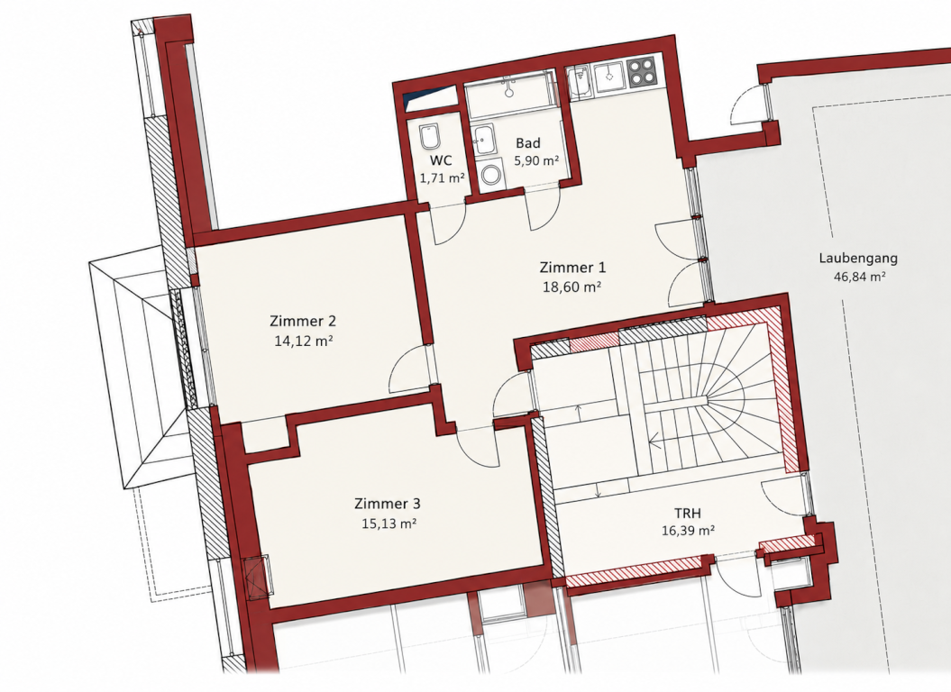 Apartamento Moabit Beusselstraße - Grundriss