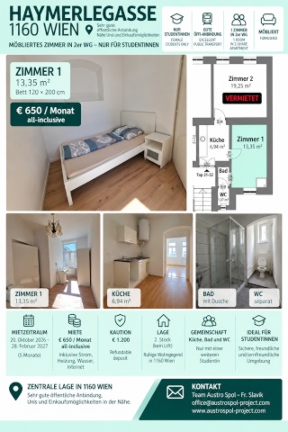 Student WG Room, 13 m², Ottakring, Ottakring