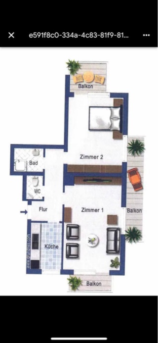 Anzeigenbild: Nachmieter für Wohnung mit 3 Balkonen gesucht