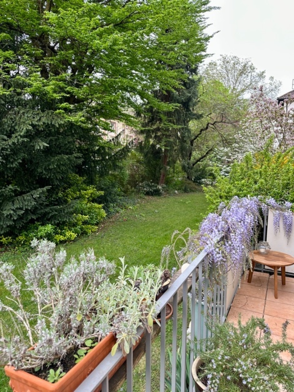 WG-Zimmer Oberau Am Floßgraben 2 - Balkon und Garten